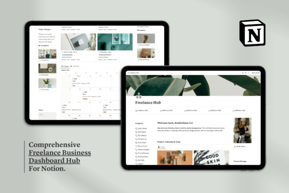 Notion Freelance Dashboard Hub